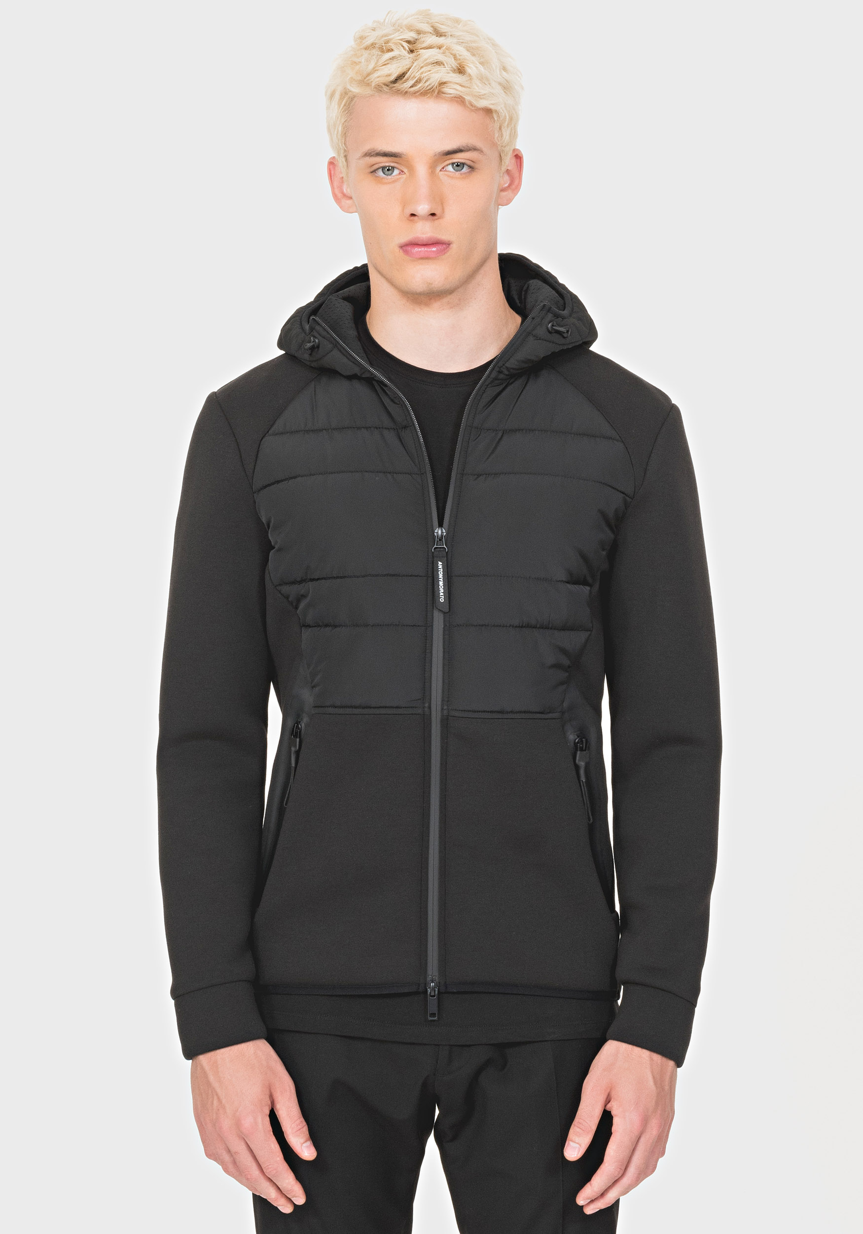 Antony Morato Black Hooded Jacket - Rogue