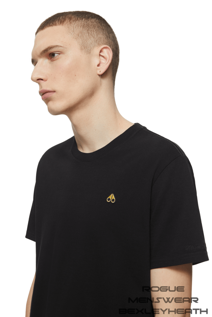 Moose Knuckles Classic Logo T-Shirt In Black - Rogue Menswear